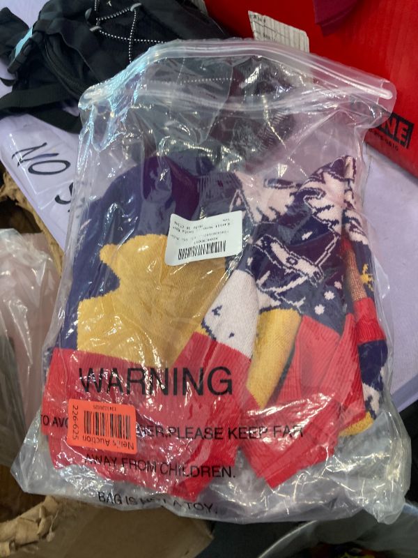 Photo 1 of Runhit Mens Ugly Christmas Sweater Funny Women Crew Neck Long Sleeve Knitted Pullover for Xmas Holiday - Santa Beer medium