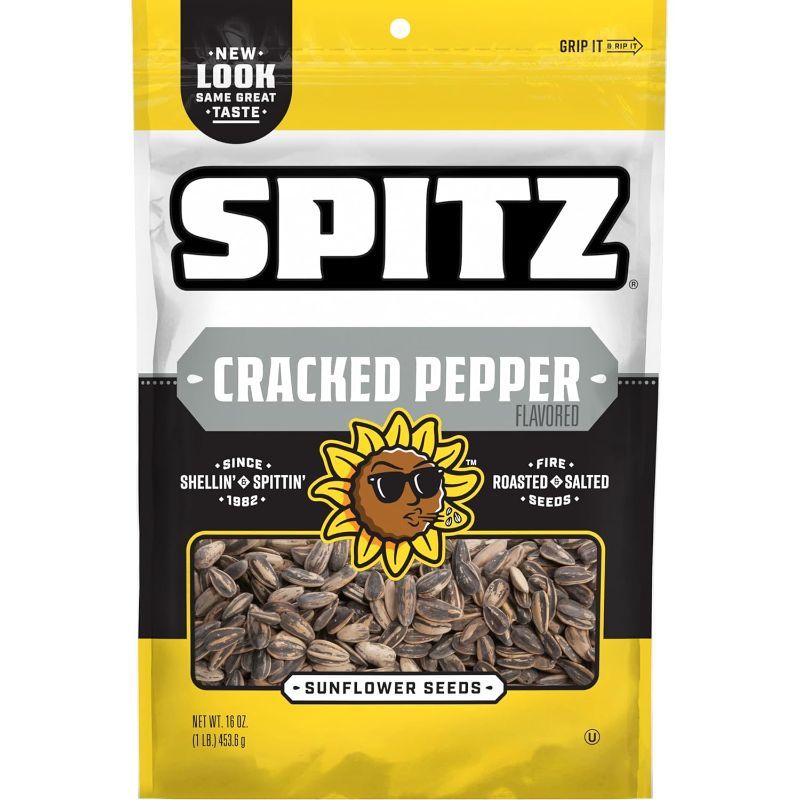 Photo 1 of **BBD 05/2025** Spitz Cracked Pepper Flavor Sunflower Seeds, 1 Pound Bag (Pack of 3)