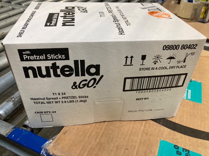 Photo 1 of ** BBD MAR 2025** Nutella & GO! Bulk 24 Pack, Hazelnut and Cocoa Spread with Pretzel Sticks, Stocking Stuffers, Snack Cups, 1.9 oz Each?