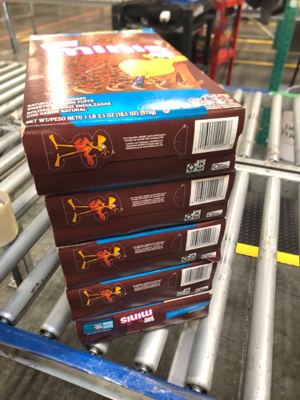 Photo 1 of ***EXPIRED 02/16/25 - BUNDLE OF FIVE***Cocoa Puffs Minis Chocolatey Breakfast Cereal, Made with Whole Grain, Family Size, 18.1 oz