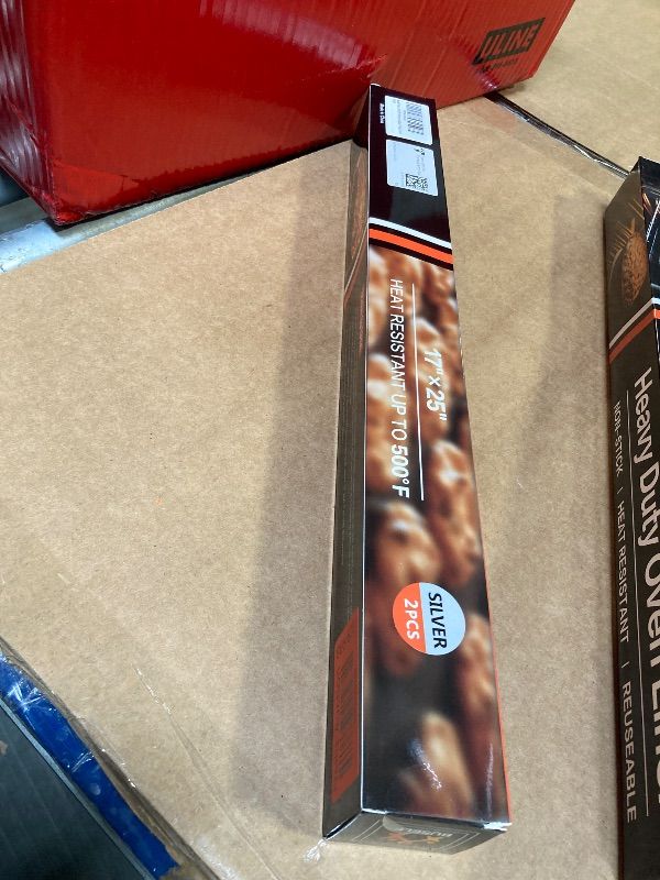 Photo 1 of 17x25" Large Oven Liners for Bottom of Oven, Heavy Duty Non-Stick Reusable Fiberglass PTFE Coated Oven Mat for Electric Gas Toaster & Convection Ovens - Dishwasher Safe, Kitchen Essentials, 2 Silver