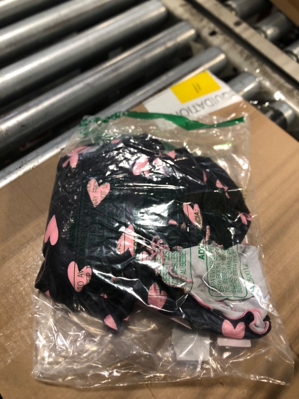 Photo 1 of ***USED*** Verdusa Women's 2 Piece Lace Cami Top and Pants Sleepwear Pajama Set Black and Pink Heart L