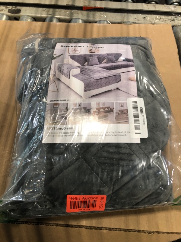 Photo 1 of Deep Dream Couch Cover, Sectional Couch Covers, Sofa Covers for 3 Cushion Couch, Couch Cover for Dogs Pets Kids Recliner Loveseat L Shaped, Anti-Slip Sofa Covers 36 x 63 Inch - Dark Grey(Only 1 piece)