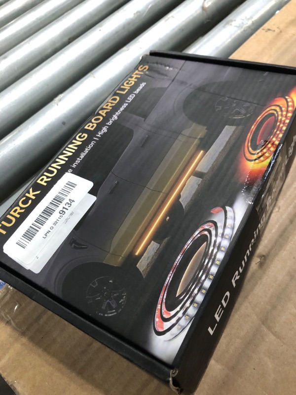 Photo 1 of 70 inch Truck LED Running Board Light Strip Sequential Amber Turn Signal DRL and White Courtesy Light 432 LEDs Waterproof Flexible Turn Signal Light Bar for Pickup Trucks Cars, Pack of 2
