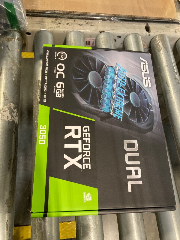Photo 1 of ***LOCKED** ASUS Dual NVIDIA GeForce RTX 3050 6GB OC Edition Gaming Graphics Card - PCIe 4.0, 6GB GDDR6 Memory, HDMI 2.1, DisplayPort 1.4a, 2-Slot Design, Axial-tech Fan Design, 0dB Technology, Steel Bracket