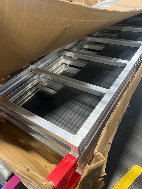 Photo 1 of TaiH Leo Tri-Fold Snowmobile Ramp, 85" L x 54" W Snowmobile Loading Ramp, 1500LBS Capacity Truck Ramp for Loading ATVs, UTVs, Lawn Mowers, Garden Tractors, Motorcycles, Dirt Bikes