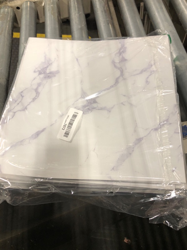 Photo 1 of 40-Pack Peel and Stick Floor Tiles Vinyl Floor 12 x 12 inch Self Adhesive Waterproof Flooring Planks DIY for Bathroom, Kitchen, Living Room, RV, Cover 40 Sq. Ft, White Vein Marble