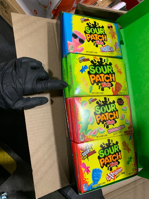 Photo 1 of *EXP April/2025* SOUR PATCH KIDS Soft & Chewy Candy Variety Pack Gift Box, Easter Candy, 8-3.5 oz Boxes