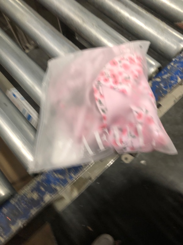 Photo 1 of ZAFUL Women's Triangle Bikini Floral String Bikini Set Two Piece Swimsuit Bathing Suits (2-Pig Pink, Small)