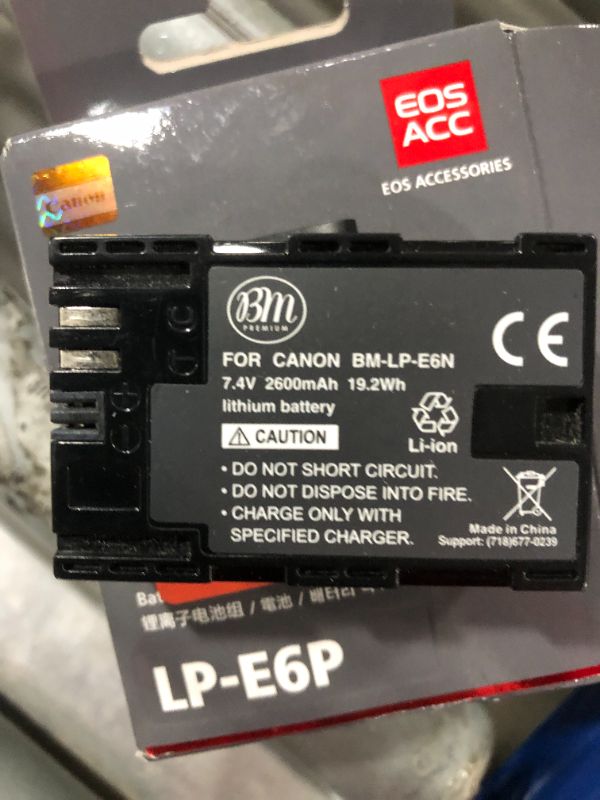 Photo 1 of ***price locked, this item price is $15.99*** BM Premium LP-E6N Battery for Canon EOS R, EOS R5, EOS 90D, EOS 60D, EOS 70D, EOS 80D, EOS 5D II, EOS 5D III, EOS 5D IV, EOS 5Ds, EOS 6D, EOS 6D II, EOS 7D, EOS 7D Mark II, C700, XC10, XC15 Cameras
