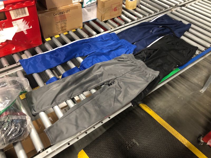 Photo 1 of ***SMALL SIZE*** Resinta 4 Pack Boys' Fleece-Lined Open Bottom Sweatpants Boys Athletic Active Jogger Pants with Pockets and Drawstring