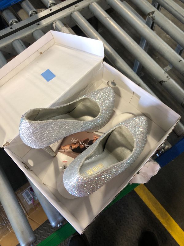 Photo 1 of ***SIZE 10*** DREAM PAIRS Womens High Heel Plaform Dress Pump Shoes, Shine-Silver - 10 (Swan-30)