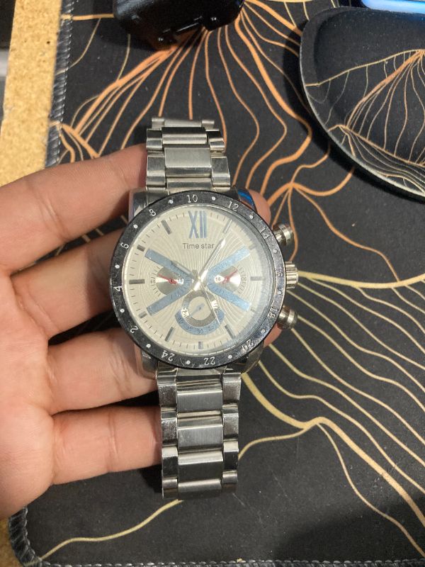 Photo 1 of ***NOT A FOSSIL WATCH*** Men's Grant Quartz Stainless Steel and Leather Chronograph Watch
