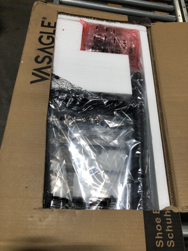 Photo 1 of VASAGLE Shoe Storage Bench with Seating, Shoe Rack with Organizer Drawer, Industrial Style, Steel Frame, Holds Up to 300LB, for Entryway, Living Room, Bedroom, Rustic Brown and Ink Black, ULSB051K01