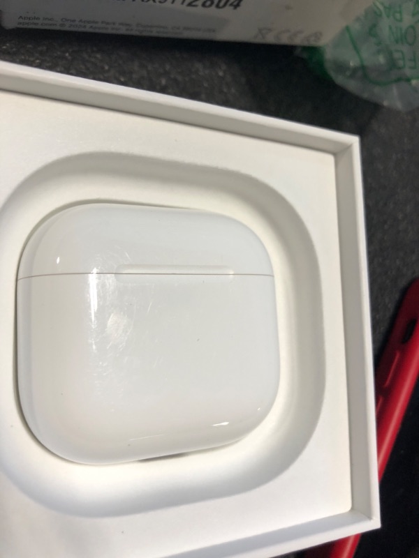 Photo 1 of ***unknown if USB-C cord include*** Apple AirPods 4 Wireless Earbuds, Bluetooth Headphones, Personalized Spatial Audio, Sweat and Water Resistant, USB-C Charging Case, H2 Chip, Up to 30 Hours of Battery Life, Effortless Setup for iPhone
