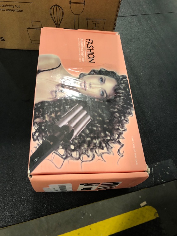 Photo 1 of MIANMIAN 5 in 1 Curling Wand Set with LCD Temp Display, Curling Iron Set - with 4 Interchangeable Ceramic Curling Iron and Hair Straightener, Fast Heating Suitable for All Hair Types, Glove & 2 Clips