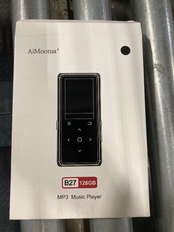 Photo 1 of 128GB MP3 Player with Bluetooth 5.2, AiMoonsa Music Player with Built-in HD Speaker, FM Radio, Voice Recorder, HiFi Sound, E-Book Function, Earphones Included (Black 128G)