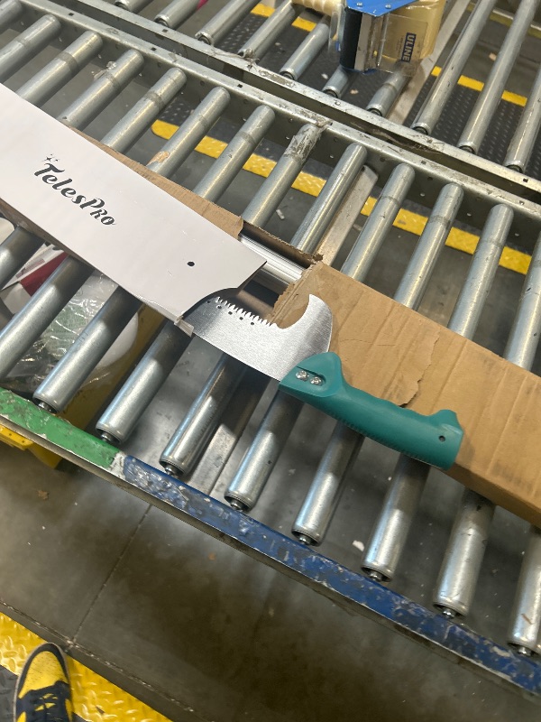 Photo 1 of TelesPro Extendable Tree Trimmer: Manual Pole Saw | 6-24ft Telescoping Pruning Pole for Tree Trimming | Saw Attachment, Safety Goggles, and Gloves Included | Trim Branches up to 2" Diameter