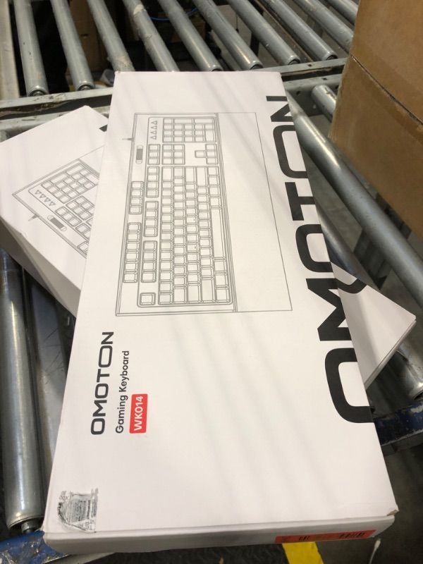 Photo 1 of OMOTON Gaming Keyboard with Magnetic Wrist Rest, Low Profile and Slient Membrane Keys, Programmable RGB, Wired Backlit Keyboard for Windows Laptop PC Mac etc, Classic Black