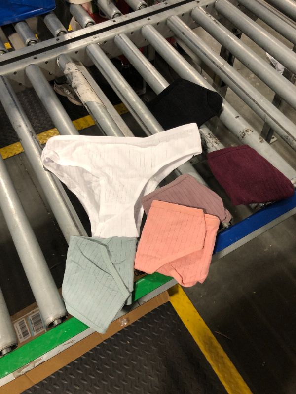 Photo 1 of ***SMALL SIZE*** FINETOO 6 Pack Womens Underwear Cotton Cute Ribbed Low Rise Hipster Sexy Soft Bikini Panties for Women Cheeky