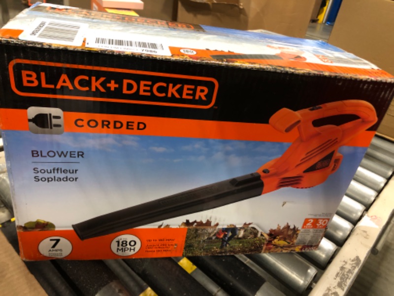 Photo 1 of **MISSING POWER CORD**BLACK+DECKER 20V MAX Cordless Leaf Blower, Lawn Sweeper, 130 mph Air Speed, Lightweight Design, Battery and Charger Included (LSW221)