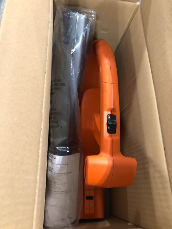 Photo 1 of **MISSING POWER CORD**BLACK+DECKER 20V MAX Cordless Leaf Blower, Lawn Sweeper, 130 mph Air Speed, Lightweight Design, Battery and Charger Included (LSW221)
