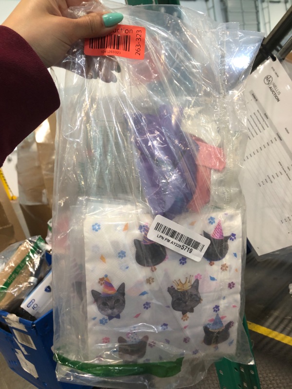 Photo 1 of 137PCS Kitten Birthday Party Supplies - Serves 20 Guests - Decorations, Plates, Banner, Napkins, Balloons, Tablecloth, Cake Toppers for Cat Themed Party