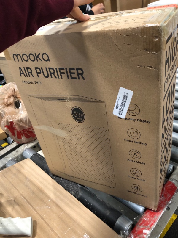 Photo 1 of Air Purifiers for Home Large Room up to 2200sq.ft, MOOKA Air purifier for Home Pets with Washable Filter, PM 2.5 Display Air Quality Sensor Air Cleaner for Bedroom, Dorm room, Pets, Office, PR1