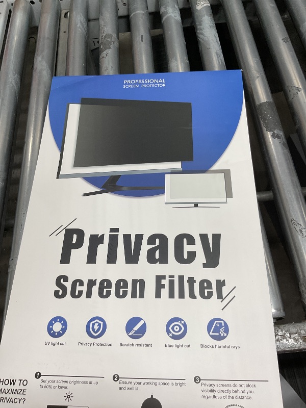 Photo 1 of [2 Pack] 25 Inch Privacy Screen for Computer Monitor 16:9 Aspect Ratio, Eye Protection Anti Blue Light Glare Shield, 25inch Removable Black Blackout Anti Spy Desktop Security Private Filter