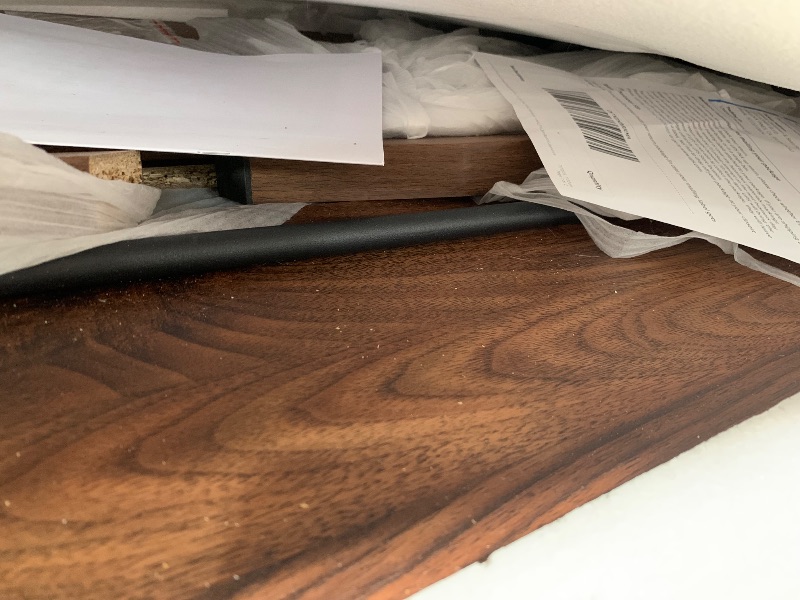 Photo 1 of HAIOOU Lift Top Coffee Table, Mid Century Modern Coffee Table with Storage for Living Room, Walnut Coffee Tables with Sliding Fence Door, 35.4'' Rectangular Fluted Center Table (Brown)