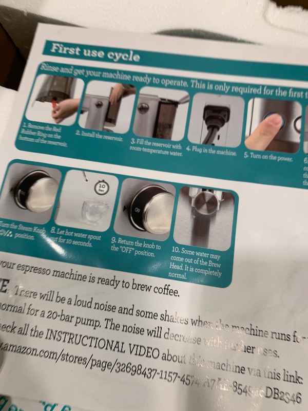 Photo 1 of CASABREWS 3700 Essential Espresso Machine 20 Bar, Compact Coffee Maker with Steam Frother for Cappuccino, Latte, 43.9oz Water Tank, Pastel Green