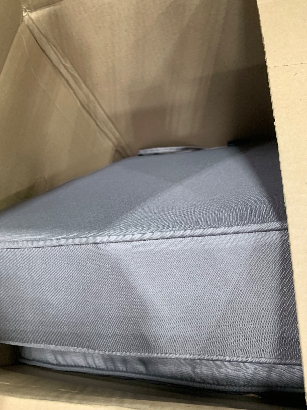 Photo 1 of *****************ONLY 1 SET*****************
AAAAAcessories Outdoor Deep Seat Cushions, Waterproof, Fade-Resistant Patio Furniture Replacement Cushions, 24" x 24" x 5", Set of 2, Dark Gray