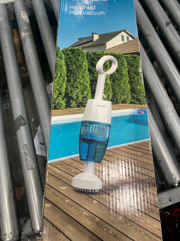 Photo 1 of (USED/FAIR) (MISSING POWER COR) 2024 Upgrade) WYBOT Handheld Pool Vacuum with Dual Suction Heads, Telescopic Pole, Cordless Rechargeable Pool Cleaner for Deep Cleaning with 60 Mins Runtime, Ideal for Spas/Hot Tubs/Small Pools
