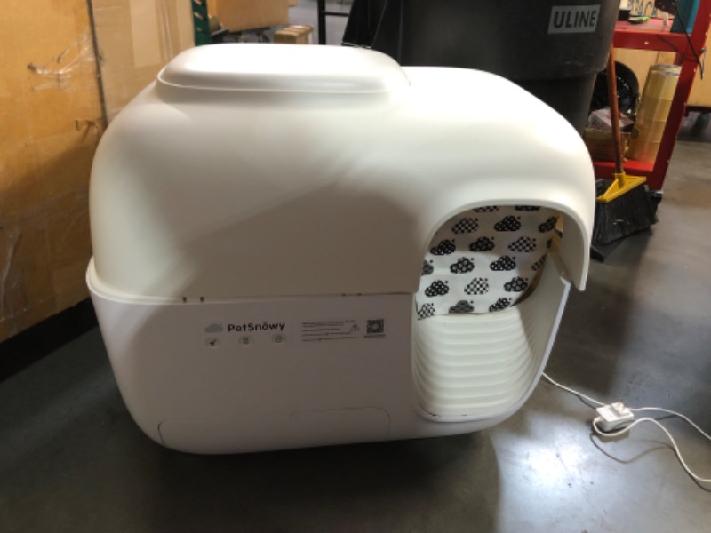 Photo 1 of ***HEAVILY USED AND DIRTY - SMELLS - UNABLE TO VERIFY FUNCTIONALITY - SEE PICTURES***
PetSnowy Self-Cleaning Automatic Cat Litter Box with Odor Control TiO2 System, Robot Litter Box with Auto-Packing, App Control, Large Cats & Multiple Cats (2025 Premium 