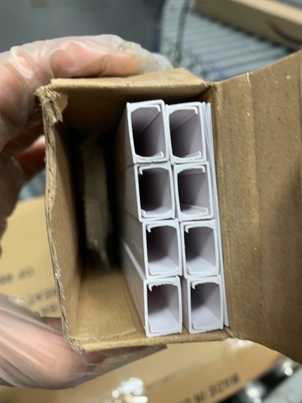 Photo 1 of 125in Cord Hider, One-Cord Cable Concealer, Cord Covers for Wires on Wall - Easy Install Cable Management Kit for 2 Small Wires, Cables Raceway Home Office, 8X L15.7in W0.59in H0.4in, White