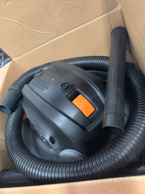 Photo 1 of ************MISSING ALL ACCESSORIES INCLUDING WHEELS/USED-DIRTY******************
9 Gal. 4.25 Peak HP NXT Shop Vacuum HD09001 Wet Dry Vac with General Debris Filter, Locking Hose and Attachments
