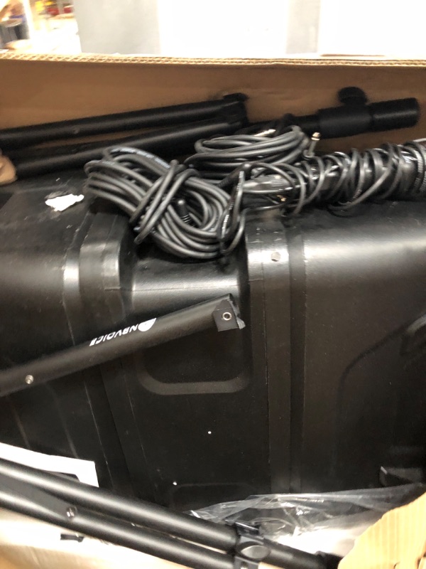 Photo 1 of (for parts/ missing) NBVOICE Professional Portable All-in-One 2-Way PA System Suitcase-Style Design with 8-Channel Mixer and 2X Speaker Stands,Bluetooth, Microphone, Remote Control for Performances, Presentations