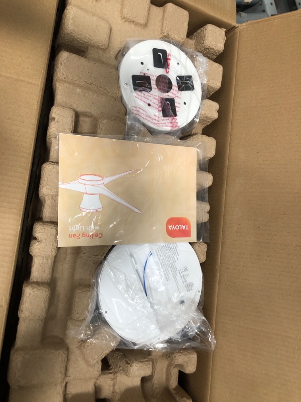 Photo 1 of ***PARTS ONLY**TALOYA 52 inch Ceiling Fans with Lights Remote Control, Modern Low Profile Ceiling Fan with Quiet Reversible DC Motor for Bedroom Living Room and Patio White