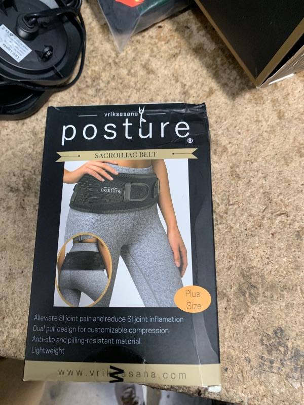 Photo 1 of *PLUS SIZE* Vriksasana Posture Sacroiliac Hip Belt for Women and Men That Alleviates Sciatic, Pelvic, Lower Back, Leg and Sacral Nerve Pain Caused by Si Joint Dysfunction| Trochanter Brace (Plus, Black)