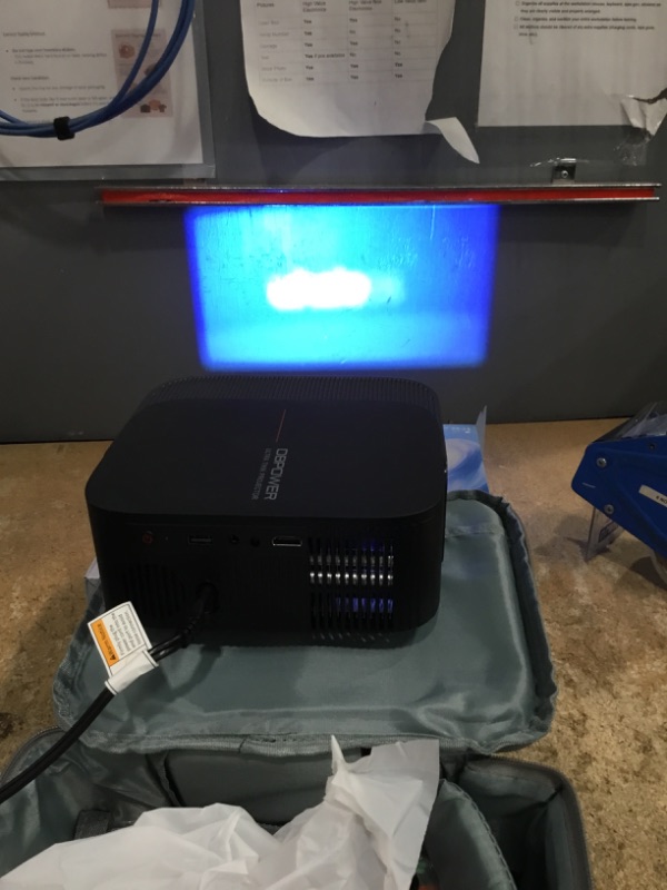 Photo 1 of *MISSING REMOTE* [2025 Netflix-Official | 386+ Built-in Apps] DBPOWER E2 Smart Projector with WiFi and Bluetooth, Mini Projector 4K Support with Netflix, Youtube, Disney+, Hulu, Max, Crunchyroll w Portable Case