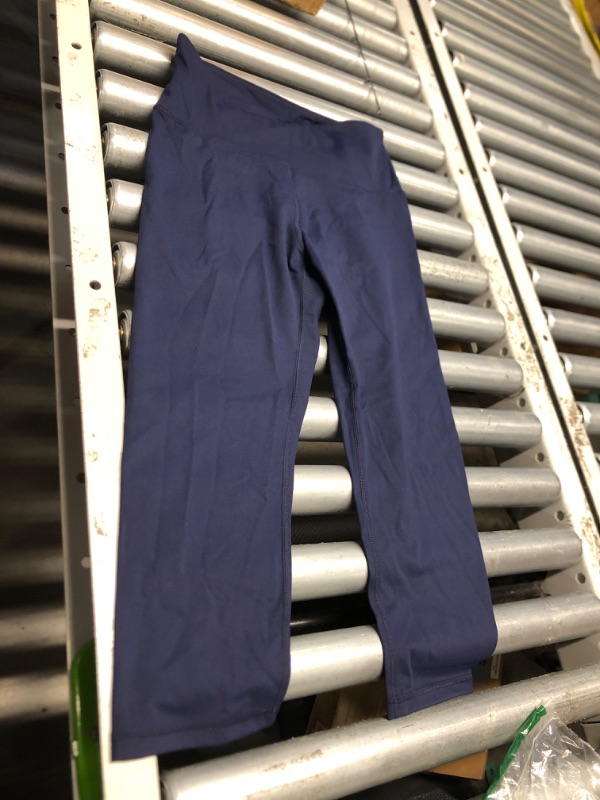 Photo 1 of (MEDIUM) (BAGGED) ODODOS High Waist Workout Capris for Women, 19" Tummy Control Athletic Running Cropped Leggings, Navy, Medium