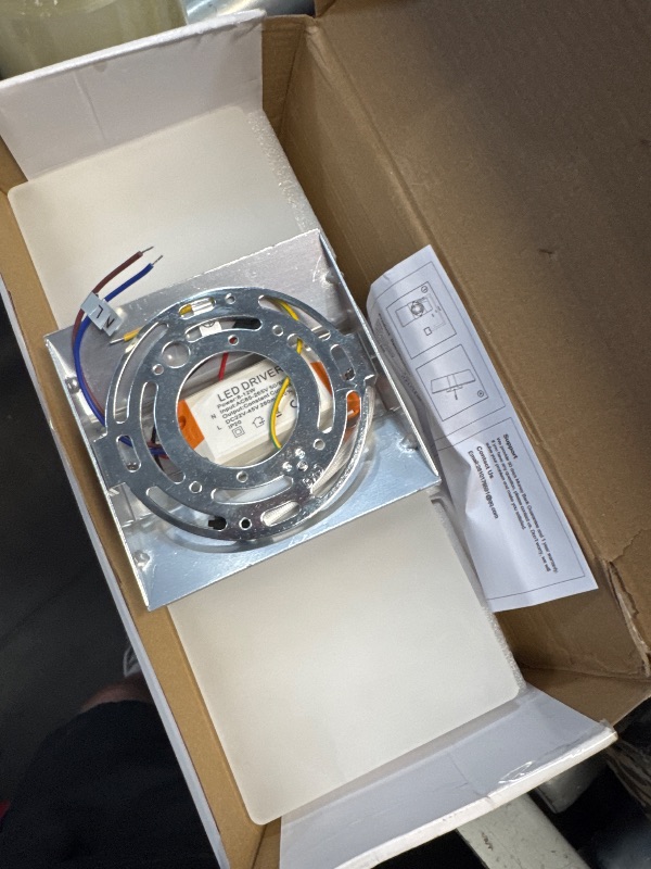 Photo 1 of (USED/FAIR) (UNABLE TO TEST FUNCTIONALITY) KICAAO Modern Wall Sconces Set of Two, Led Wall Light 10w, 2700k Warm Light Up Downlight, Hardwired Acrylic Wall Light Lighting, Suitable for Living Room Corridor Bedside (Warm Light 2700K 2Pack)
