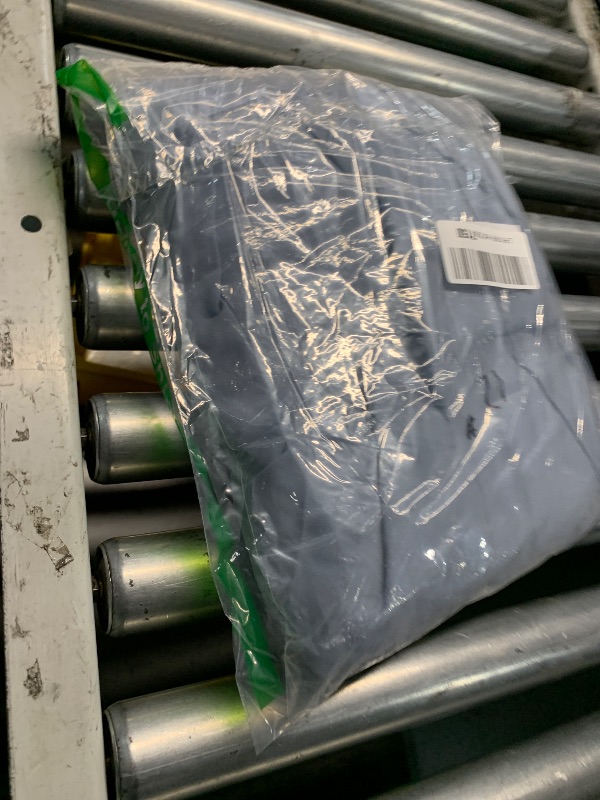 Photo 1 of (SIZE 12) (USD/FAIR) (WASH REQUIRED) Bolodoo V Neck Dusty Blue Bridesmaid Dresses Long for Women Side Slit Evening Gown Short Sleeve Formal Dress Size 12