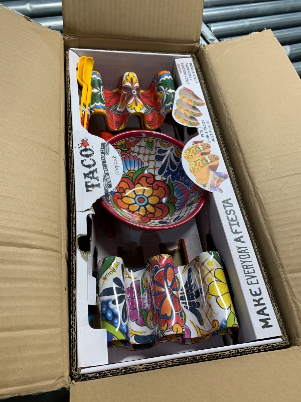 Photo 1 of Prepara Taco Fiesta Set for 4, Multicolor Melamine Dishware