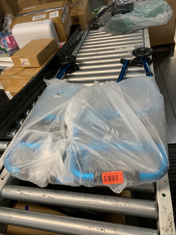 Photo 1 of (USED/FAIR) (BAGGED) OasisSpace Heavy Duty Folding Walker, Bariatric Walker with 5 Inches Wheels for Seniors Wide Supports up to 500 lbs [Accessories Included] (Heavy Duty Size)