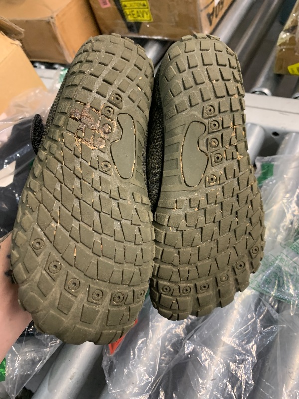 Photo 1 of ***(HEAVILY USED/ MINOR DAMAGE)***KUBUA Kids Barefoot Shoes Boys Girls Sneakers for Sports Tennis Running Walking Minimalist Naturally Zero Drop Lightweight Splay Shoes A Green 3.5 Big Kid