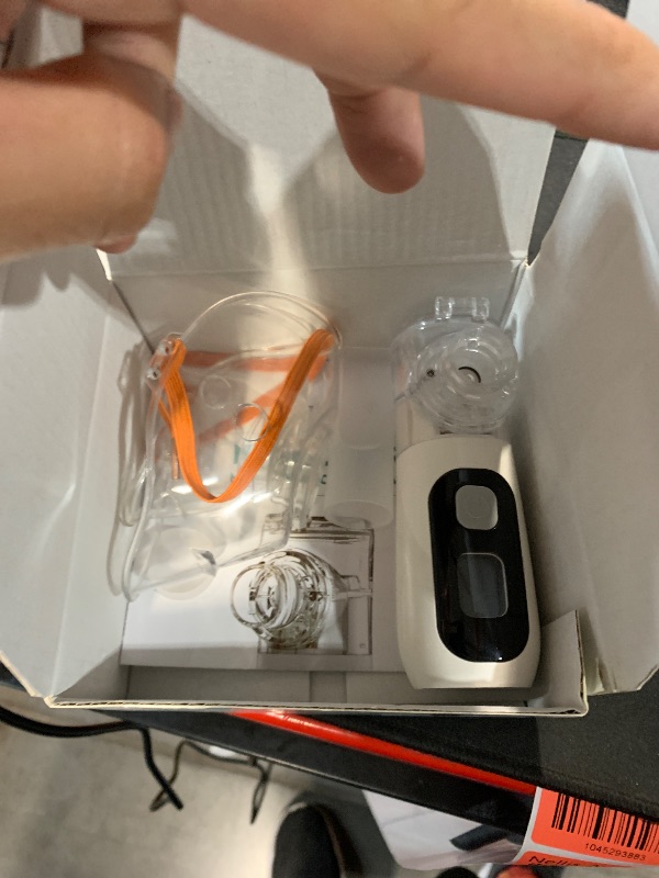 Photo 1 of (PARTS) (USED/FAIR) (MISSING CHARGER) Smart Digital Display Portable Nebulizer for Adults and Kids, Portable Nebulizer for Travel and Home Use, Rechargeable Nebulizer with a Remaining Power Display and 3 Optional Gears