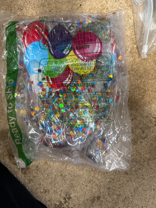 Photo 1 of 4E's Novelty 22 Inch Large Happy Birthday Beach Ball with Glitter Inside, for Pool Birthday Decorations Supplies, Outdoor Yard Games, Inflatable Pool Toys for Kids Adults