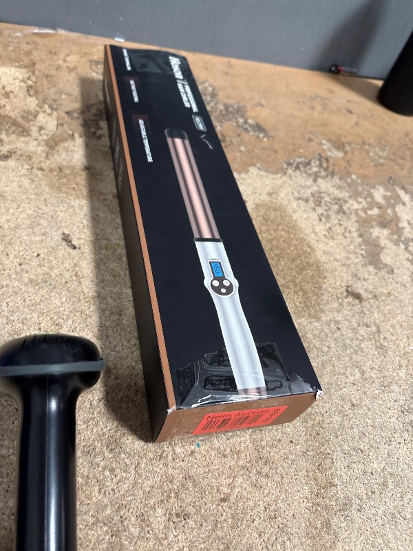 Photo 1 of 1 1/4 Inch Extra Long Barrel Curling Wand, Ceramic Tourmaline Curling Wand Professional Dual Voltage with Adjustable Temperature