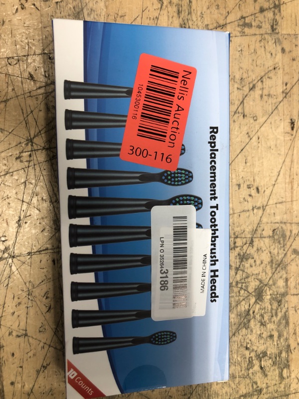 Photo 1 of 10 Pack Toothbrush Heads, Electric Toothbrush Replacement Heads Compatible with Fairywill Electric Toothbrush FW-507/508/515/551/917/959/2011/D1/D3/D7/D8 Fairy Will Black 10Pack